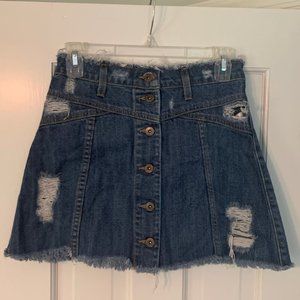 *GREAT CONDITION* ♡ LF x Carmar Button-Up Jean Skirt​